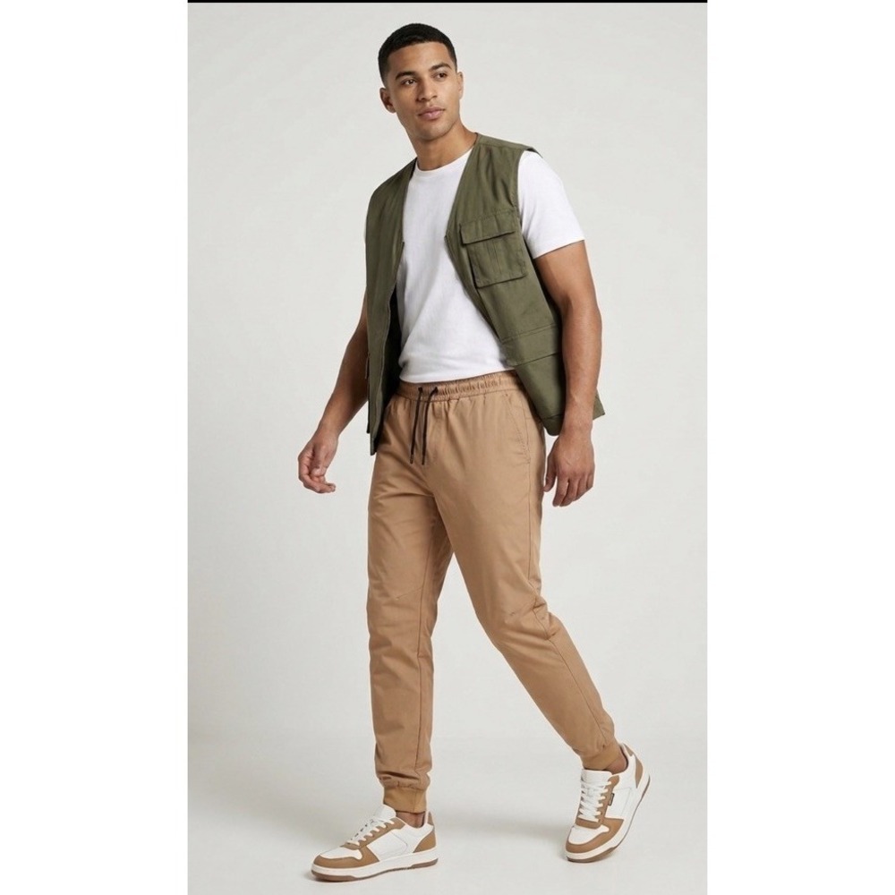 Men's Southpole Mechanical Stretch Standard Issue Joggers Size Large Sand Color